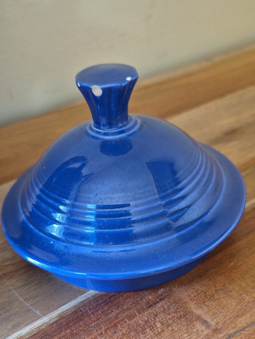 Vintage Fiestaware Cobalt Blue Coffee Pot (Has Chips) - Picture 8 of 12